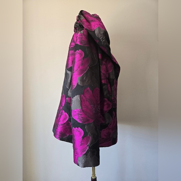 LAFAYETTE 148 Floral Dress Jacket - Pinky Purple and Gray. Size 14 - Picture 3 of 13
